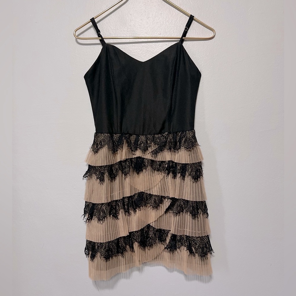 Anthropologie Greylin Tiered Lace & Ruffle Dress